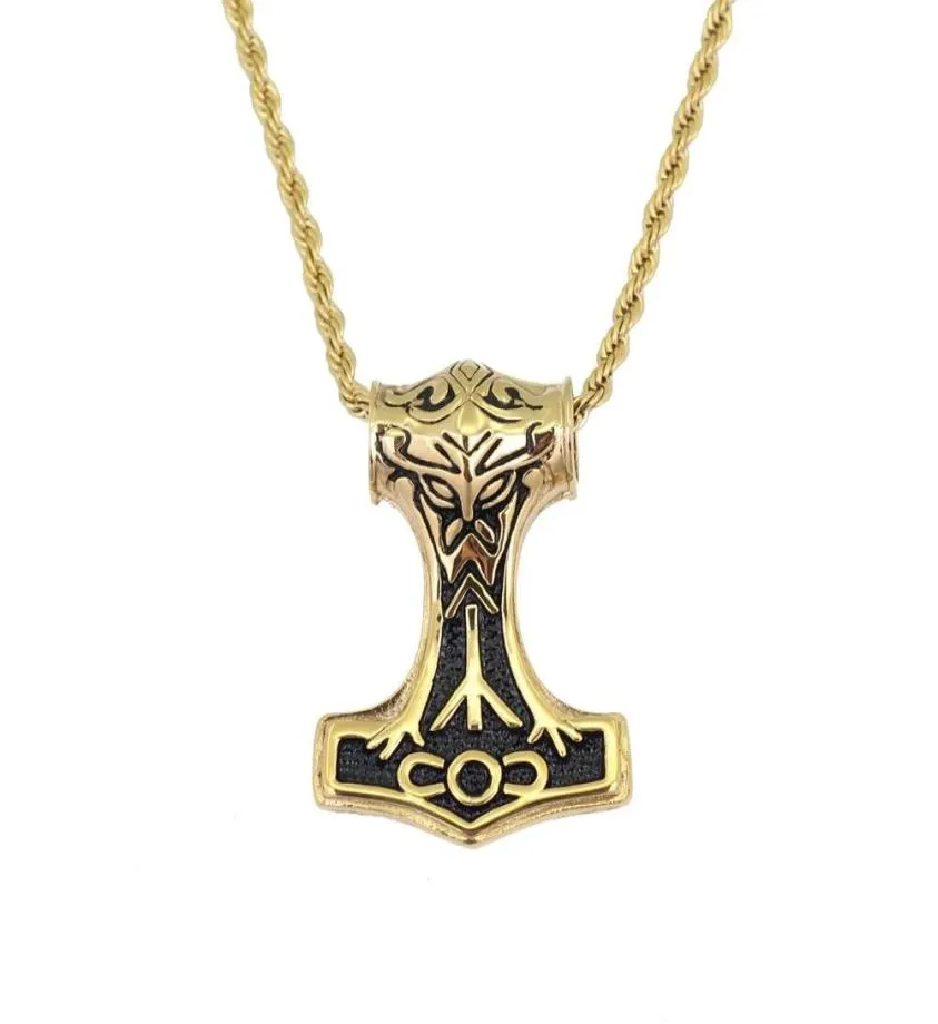 hip hop Quake pendant necklaces for men Nordic Vikings retro Ethnic luxury necklace Stainless steel Cuban chains jewelry 7641453