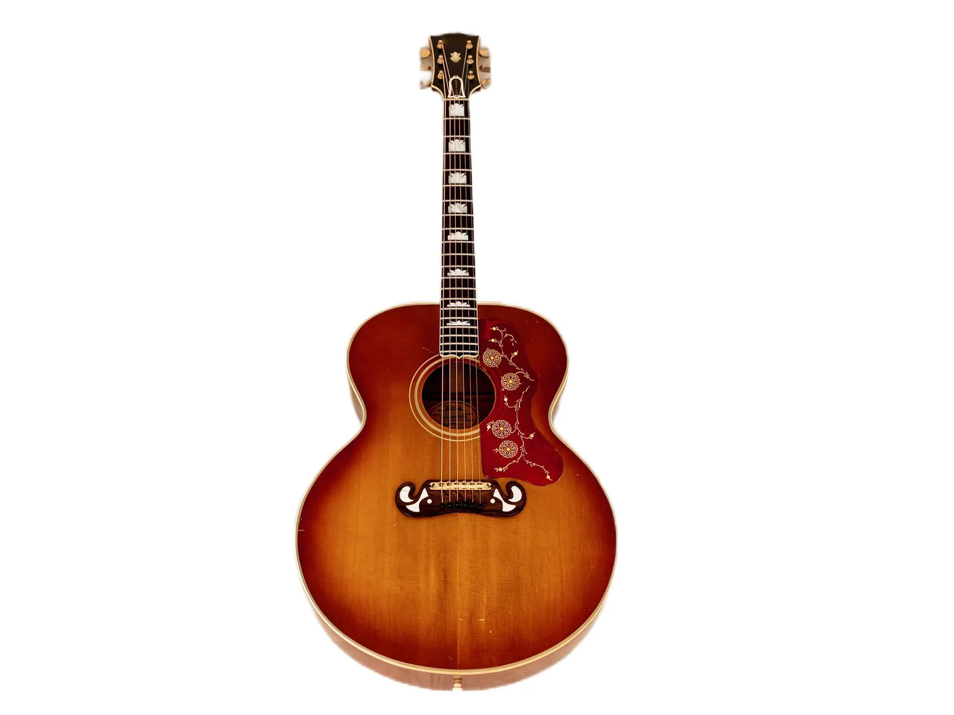 J200 Jumbo Vintage Guitarra Acústica Cherry Sunburst, Porca Larga