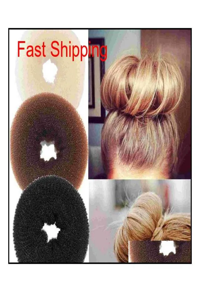 Rubber Bands 24Pcs Hair Volumizing Scrunchie Donut Ring Style Bun Scrunchy Poof Bump It Snooki Gjgme Ax9Oc4853870