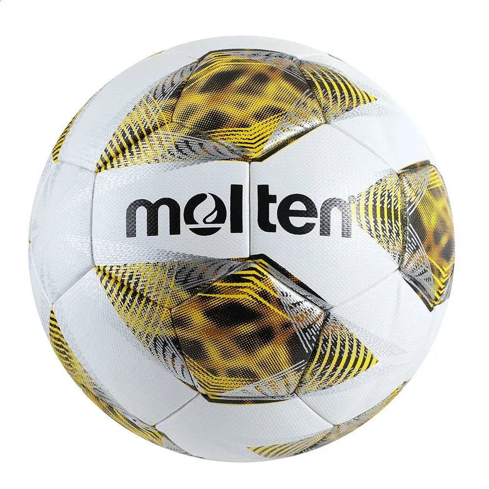 Molten Soccer Ball Size 4 Tävling Soft Leather Football Professional Player Lover Student Sports Training Y240127