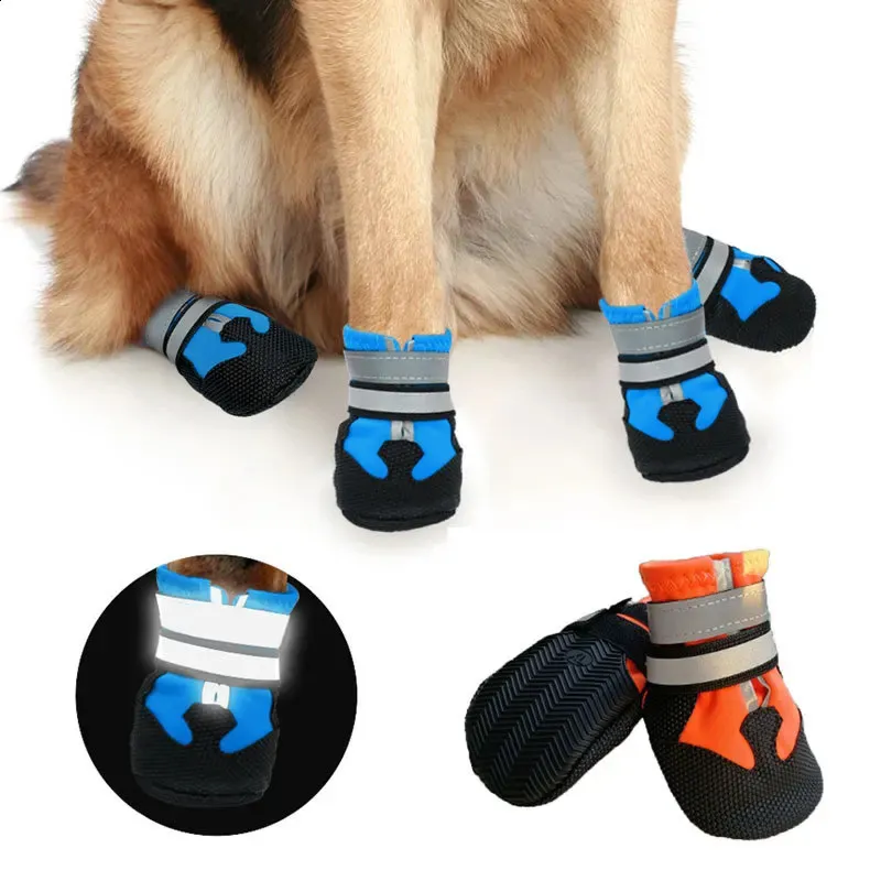 Medium And Large Pet Dog Shoes Nonslip Waterproof Dogs Cover Socks Softsoled Boots Outdoor Botas Dla Psa Perros Chien 240119