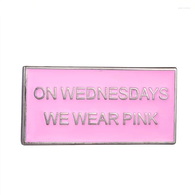 Broschen Mittwochs tragen wir rosa Anstecknadel