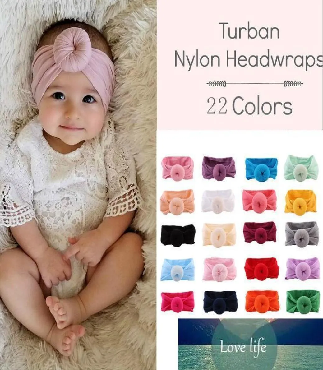 22 couleurs bébé bandeau chapeaux Turban noué arc bébé cheveux accessoires bandes pour filles enfant en bas âge élastiques bandages de tête nouveau-né To6835820