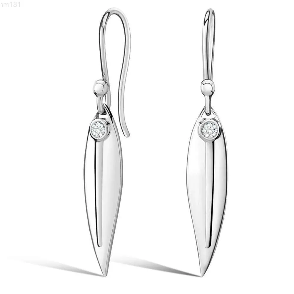 18k White Gold Earrings d Colour Vvs Natural Diamond Gia Diamond Eucalyptus Earrings for Women