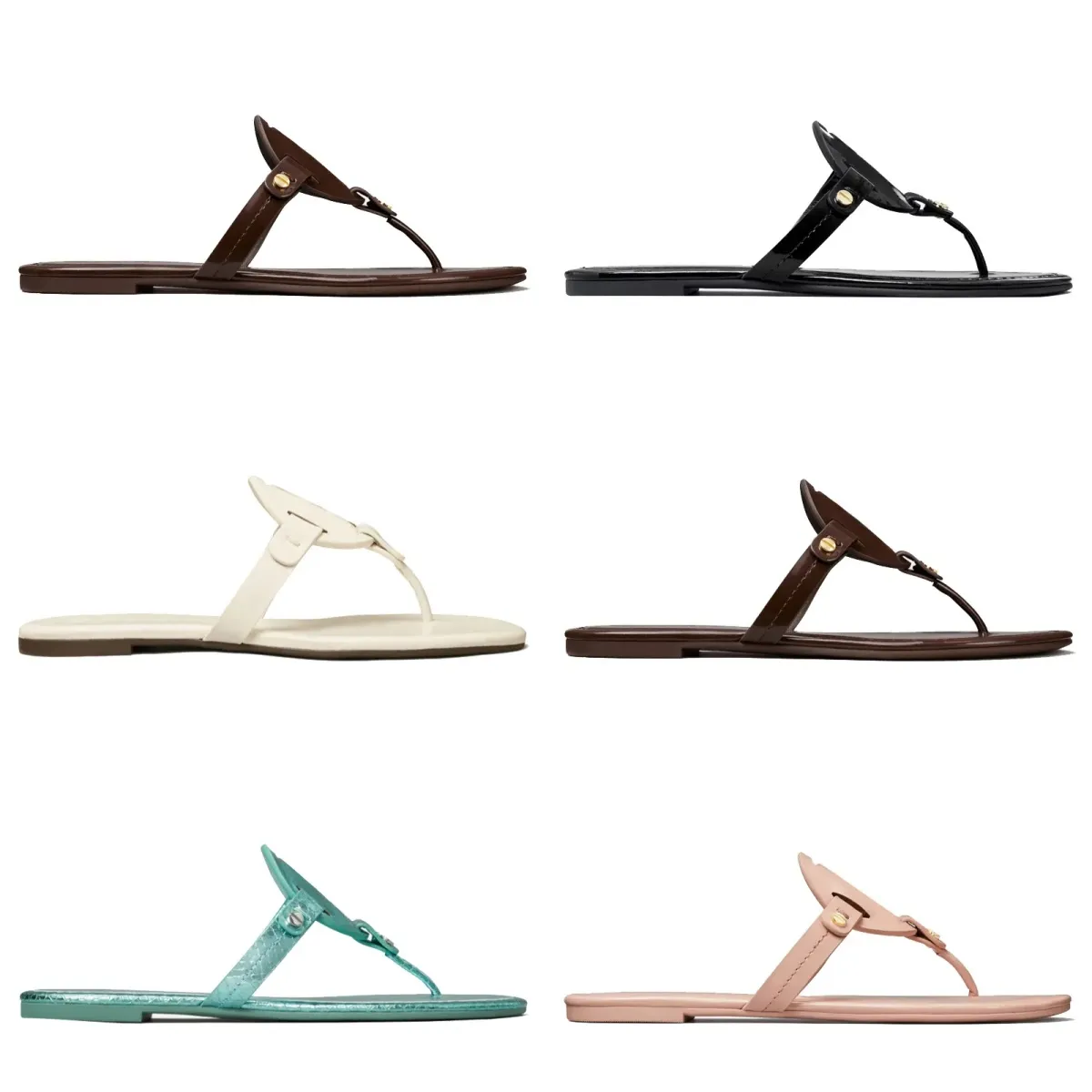 designer sandaler kvinna berömda tofflor glider charm skjutreglage svart brun naken läder platform kvinnliga burches skor sommarstrand flip flops sandels sandlar