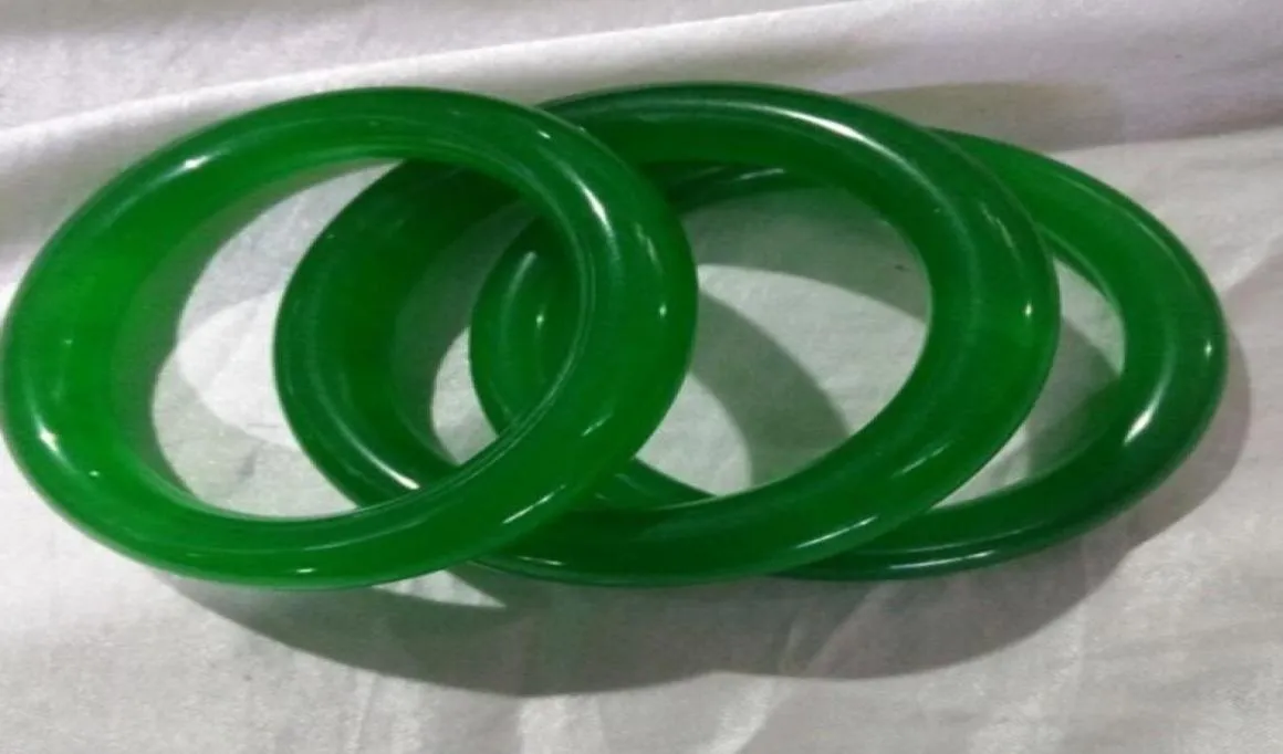 5660mm Green Emerald Green Gift Bracelet Fine Jewelry Bangle Women Bangles Bracelet Sweet Lady Green Jade Bangle7420653