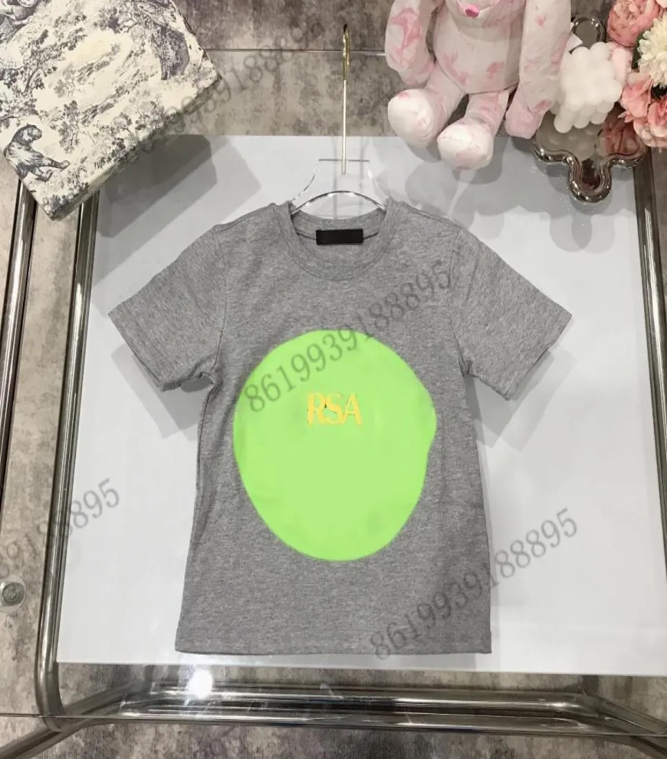 22SS Kids Highend Gray Tshirts Designer Tees Anpassade färgning Högtryckstryck och färgning av Threedimensional Foam Classic T SH6260263