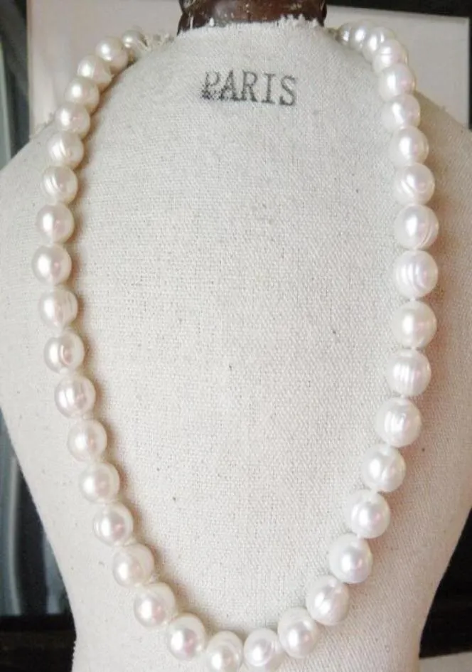 Fine Pearls Jewelry new 18quot 1112 MM SOUTH SEA NATURAL White PEARL NECKLACE 14K GOLD CLASP5282899