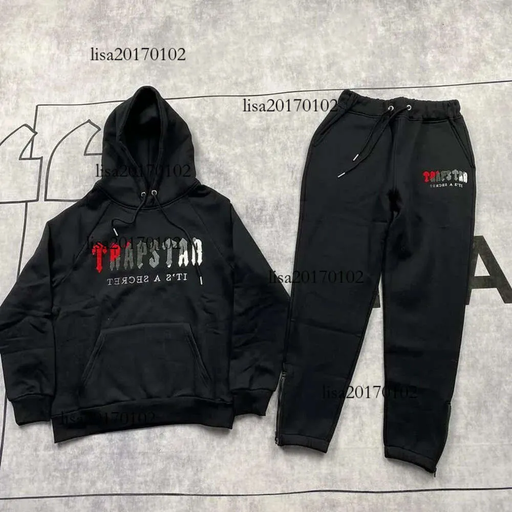 Uomo Trap Brand London Felpe con cappuccio oversize Uomo Donna High Street Asciugamano Ricamo Star Pullover in pile Casual Trapstar Felpa con cappuccio Felpe