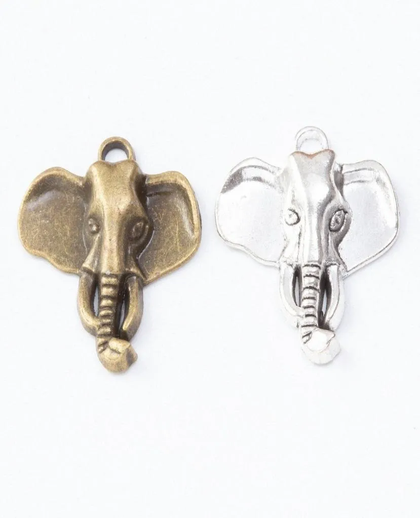 50 pçs 2623mm vintage prata antigo bronze animal elefante encantos pingentes para pulseira colar brinco diy jóias fazendo vv036109924