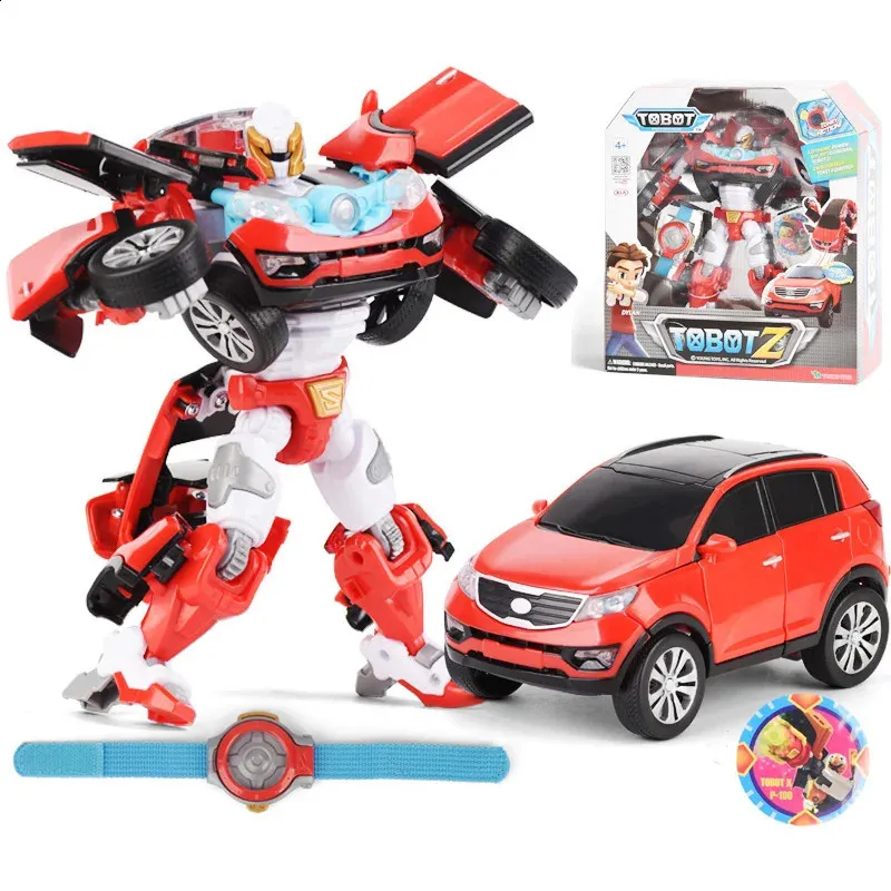 Big ABS Tobot Transformation Robot Toys Korea Cartoon Brothers Anime Tobot Carmation Car Airplane Airplane Airplane For Child Gift 240130