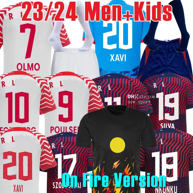 XXXL 4XL 23 24 Carvalho SILVA soccer jerseys LeiPziGs WERNER #11 RBL POULSEN FORSBERG 2023 2024 Bundesliga SABITZER ADAMS OLMO Men kids camisetas de Football shirts