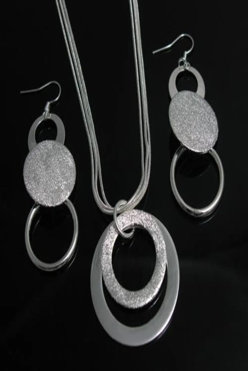 Ensemble collier et boucles d'oreilles en argent Sterling 925, cadeau de noël le plus bas, à la mode, S731729445