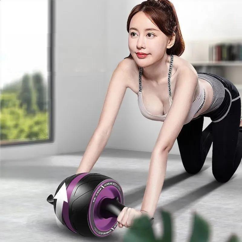 Abdominal Wheel Automatisk Rebound Training Device Fitness Equipment ABS Bodybuilding Bounce Rollers Muscle Trainer 240127