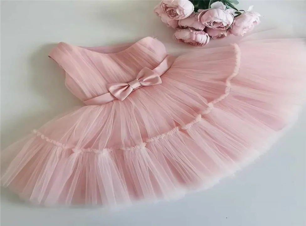 Baby Girls Birthday Dress For 1 2 Year Newborn Baptism Pink Clothes Toddler Kid One Shoulder Elegant Christening Party Tutu Gown K3227134