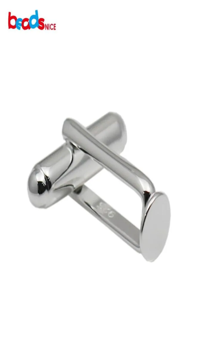 BeadSnice 925 Sterling Silver Cufflink Blans