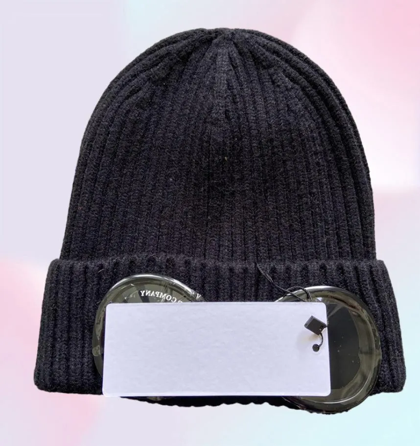 Ccp deux lentilles hommes casquettes coton tricoté chaud bonnets extérieur trackcaps décontracté hiver coupe-vent chapeaux lentille amovible 8190106