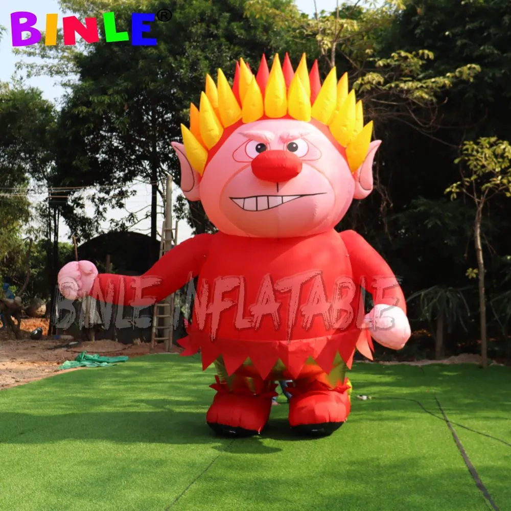 wholesale 6mH (20ft) giant christmas decoration inflatable heat miser with led lights outdoor cartoon character for sale