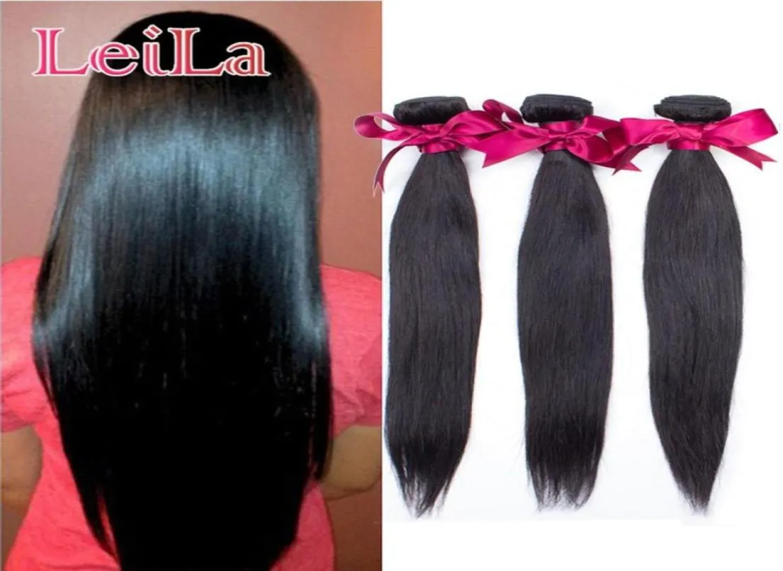 10a Brazylijskie Virgin Hair Unforted Human Hair Weves Remy Hair 3 Bundles Silk Prosty wiązki 3pcsset 95100G42340405425798