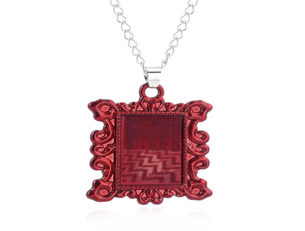 Collier pendentif avec cadre rouge de télévision américaine Twin Peaks, accessoires de bijoux pour femmes et hommes, cadeau Souvenir, colliers 7204710