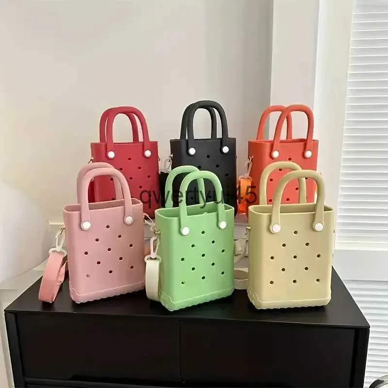 Totes Nieuwe Mini Rubber Zomer Beac Bag Eva ole Travel Tote Crossbody Tassen Fasion Opslag andbag Vrouw Waterdichte Outdoor SportH24218