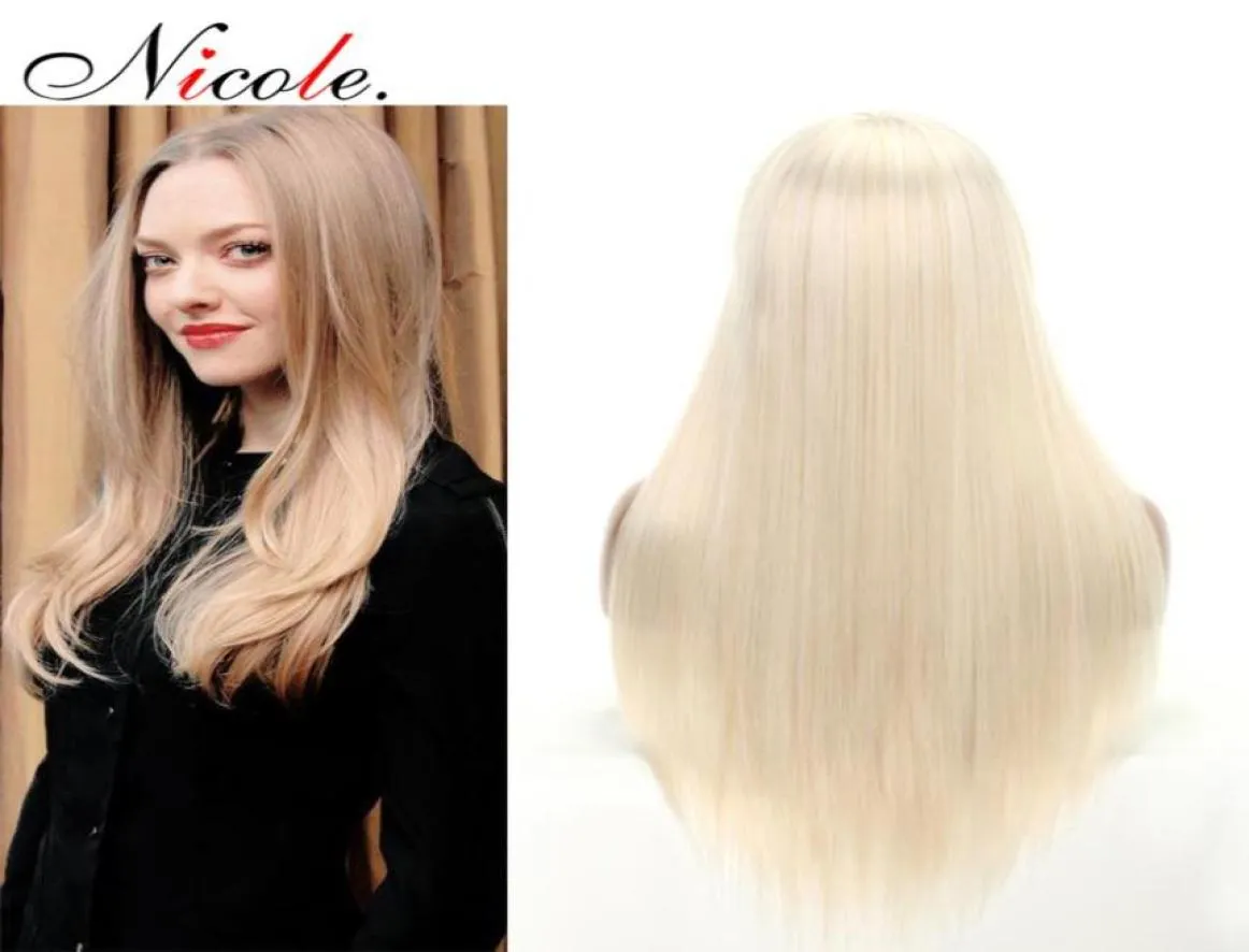 Nicole 24 tum Middle Part Fashion Syntetic Long Straight Wigs Blonde Color CosplayDaily Wig High Temperatur Fiber 6953947113326