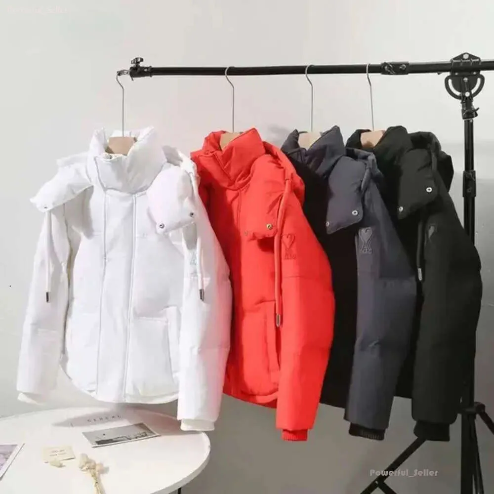 Amis Paris Heren donsjassen Zwart pufferjack Amis Jacket Premium Casual Amis Outdoor Winter Warm Verdikte Rits Designerjassen voor 3539