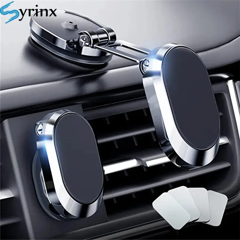 Metal Magnetic Car Phone Stand GPS دعم قابلة للطي لـ 13 Max قابلة للتعديل 360 حامل لوحة معلومات MAGNET MAGNET 240126