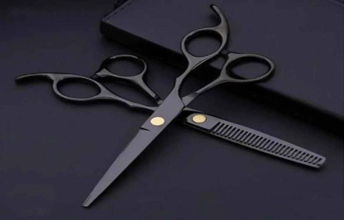 Costway Professional 440 Steel 6 Inch Black Hair Scissors Set Cutting Barber Salon Haircut Thinning Shears Hairdressing Scissors284835267