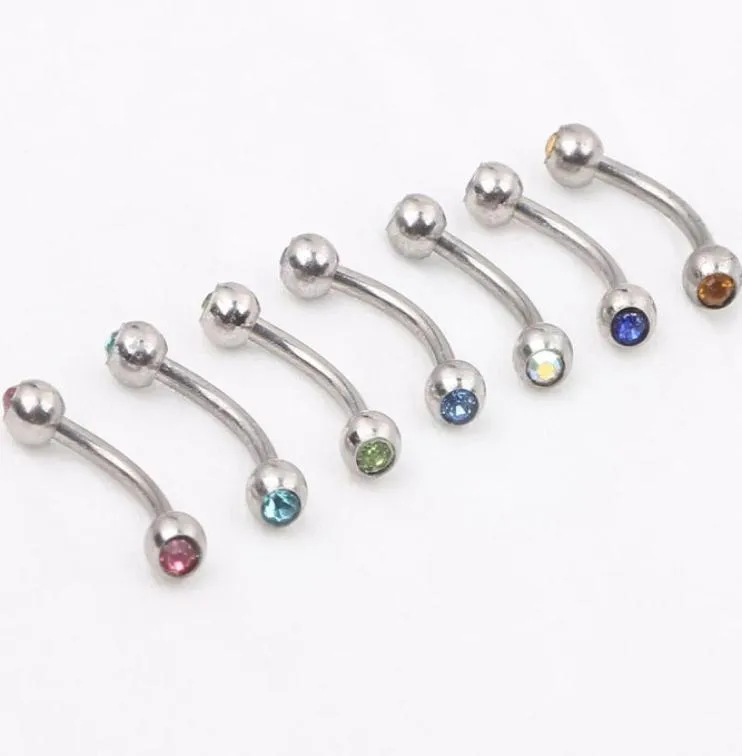 Bijoux pour le corps des sourcils, mélange de 10 couleurs, 50 pièces, anneau banane, piercing pour sourcils, bijoux 7122981