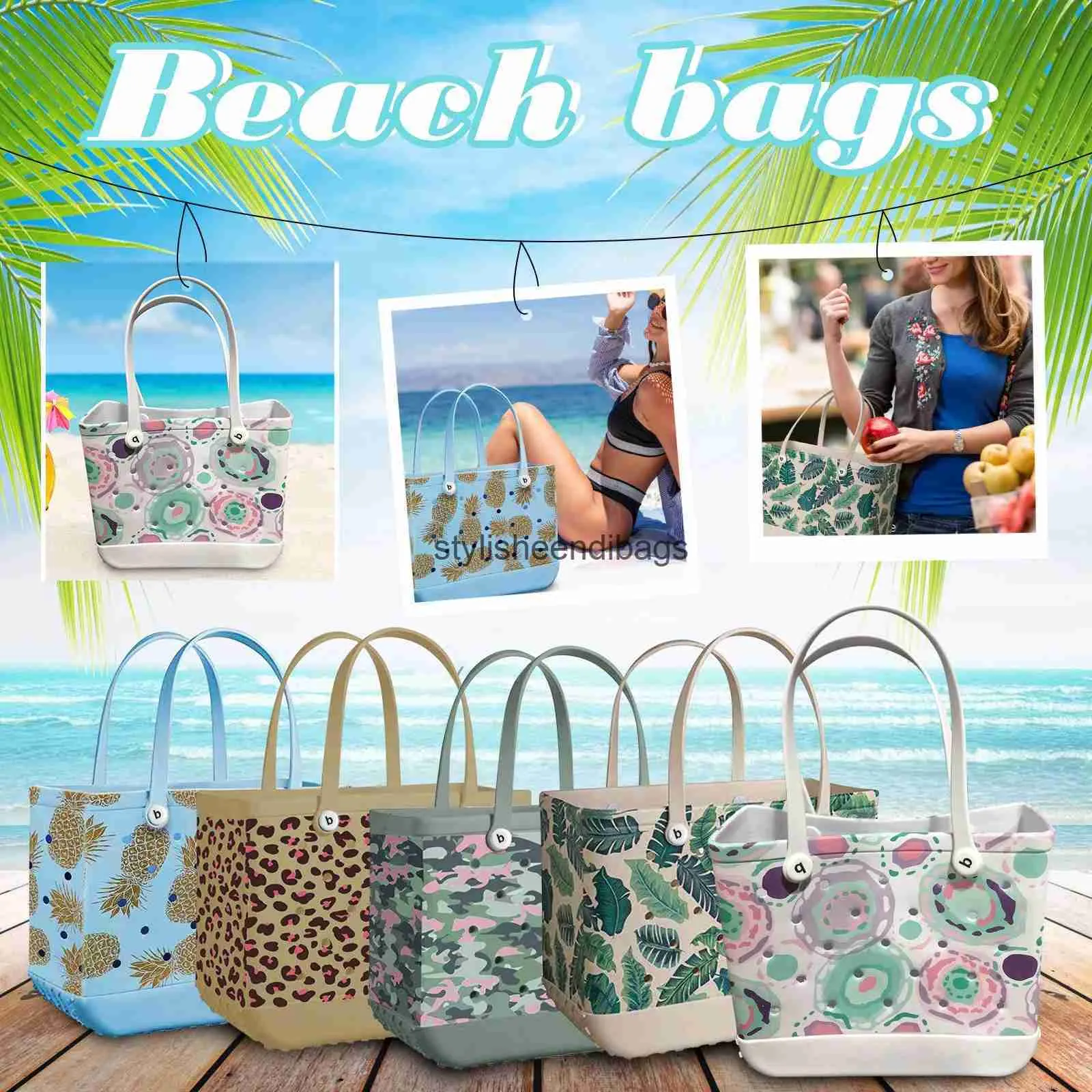 Totes Large Size Rubber Beach Bags Waterproof Sandproof Outdoor EVA Portable Travel Bags Washable Tote Bag For Beach Sports MarketH2421988