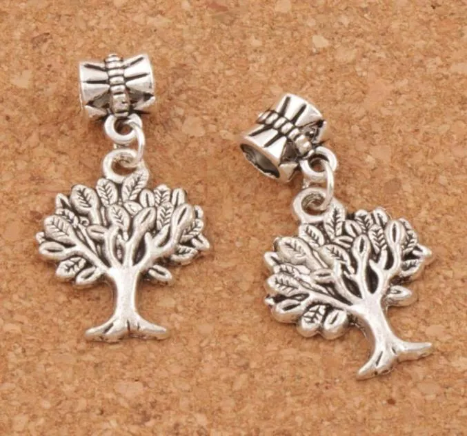 100pcslot Antique Silver 319x168mm Tree of Life Big Hole Pärlor Charms hängsmycken Diy Fit armband Halsband smycken Tillbehör 8266260437