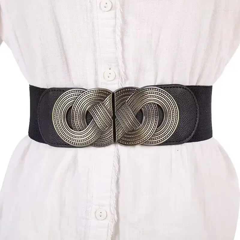 Belts Women's Elastic Belt Fashion Wide Waist Cover Casual With Skirt