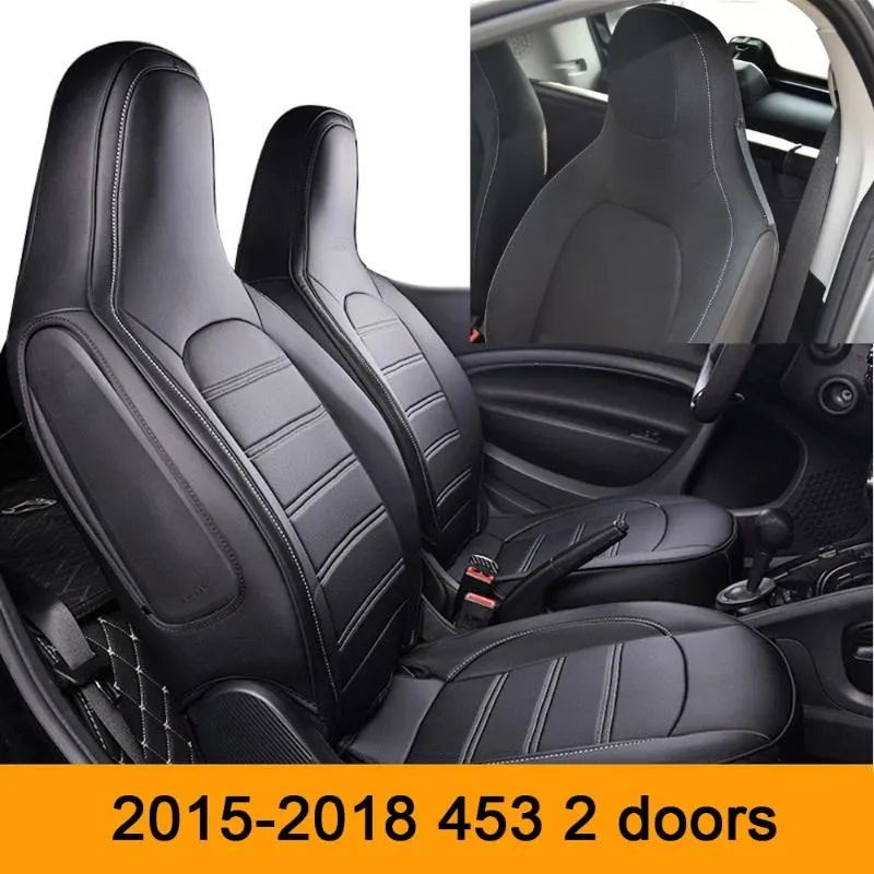 SJS Carstyling Black Seat Covers For Smart 451 Brabus – Front & Rear, Easy Clean