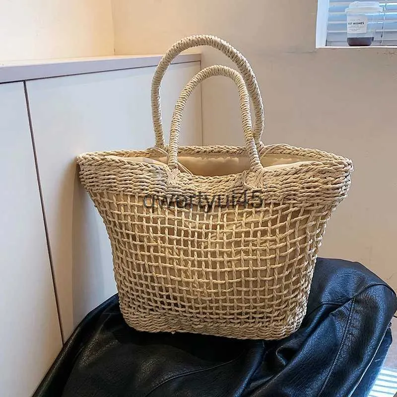 Totes Fasion Borsa a tracolla intrecciata in paglia da donna Beac Basket Borsa da donna di grande capacità e borsa Boemia Raan Sopper Tote ollow OutH24219