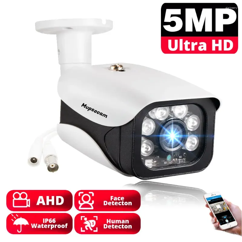 Водонепроницаемая 5-мегапиксельная AHD-камера наружного наблюдения, светодиодная ИК-камера ночного видения, обнаружение человека, пуля, безопасность для системы видеонаблюдения DVR