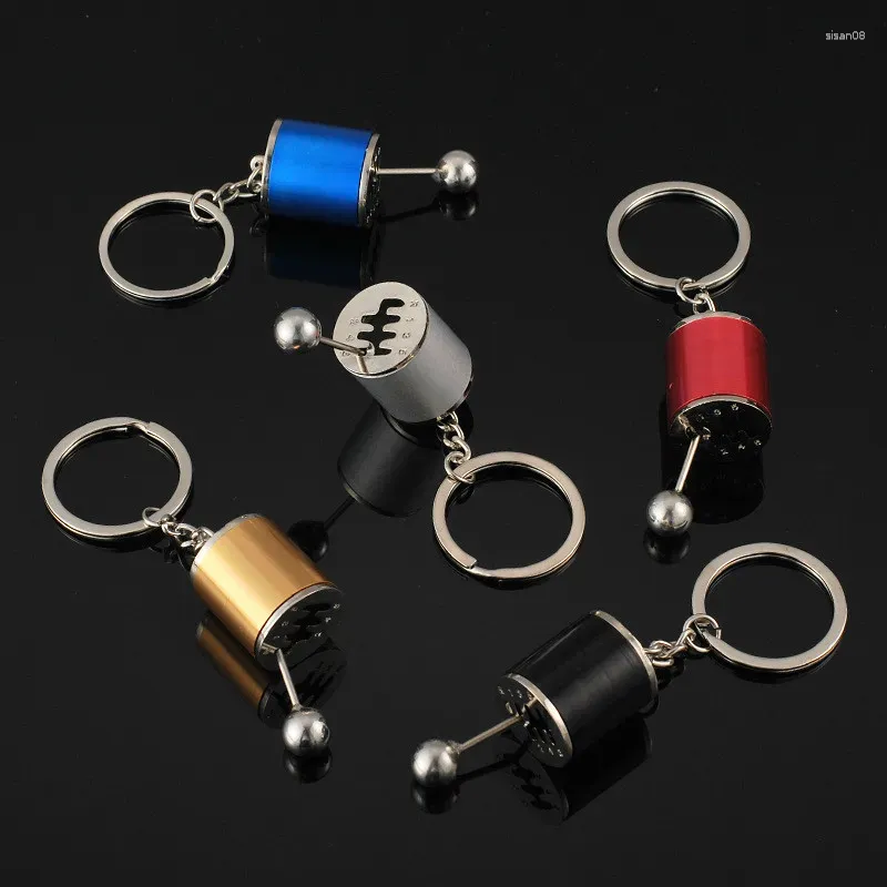 Keychains Car Speed Gearbox Keychain 6 Manual Transmission Creative Metal Key Ring Jewelry Pendant Gift 6-speed