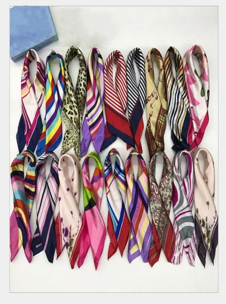 Cały 100 jedwabny szalik dla kobiet luksusowy moda wielka rozmiar 5050 cm szalik jedwabne włosy