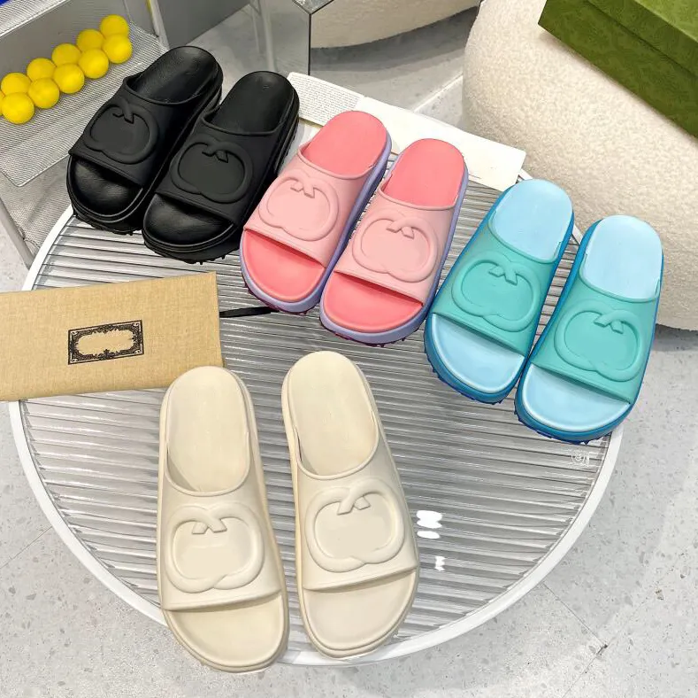 Luxe Slippers Slide Merkontwerpers Dames Dames Holle Platform Sandalen Dames Slide Sandaal Met Interlocking G Heerlijk Zonnig Strand Damesschoenen Slippers Met doos