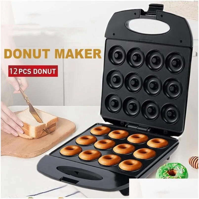 Bakken Gebak Gereedschappen Bakgereedschappen Minnut Hine Mtifunction Elektrische Grill Maker Voor Desserts Non Stick Draagbare Brood Donut Drop De Dh0Sh