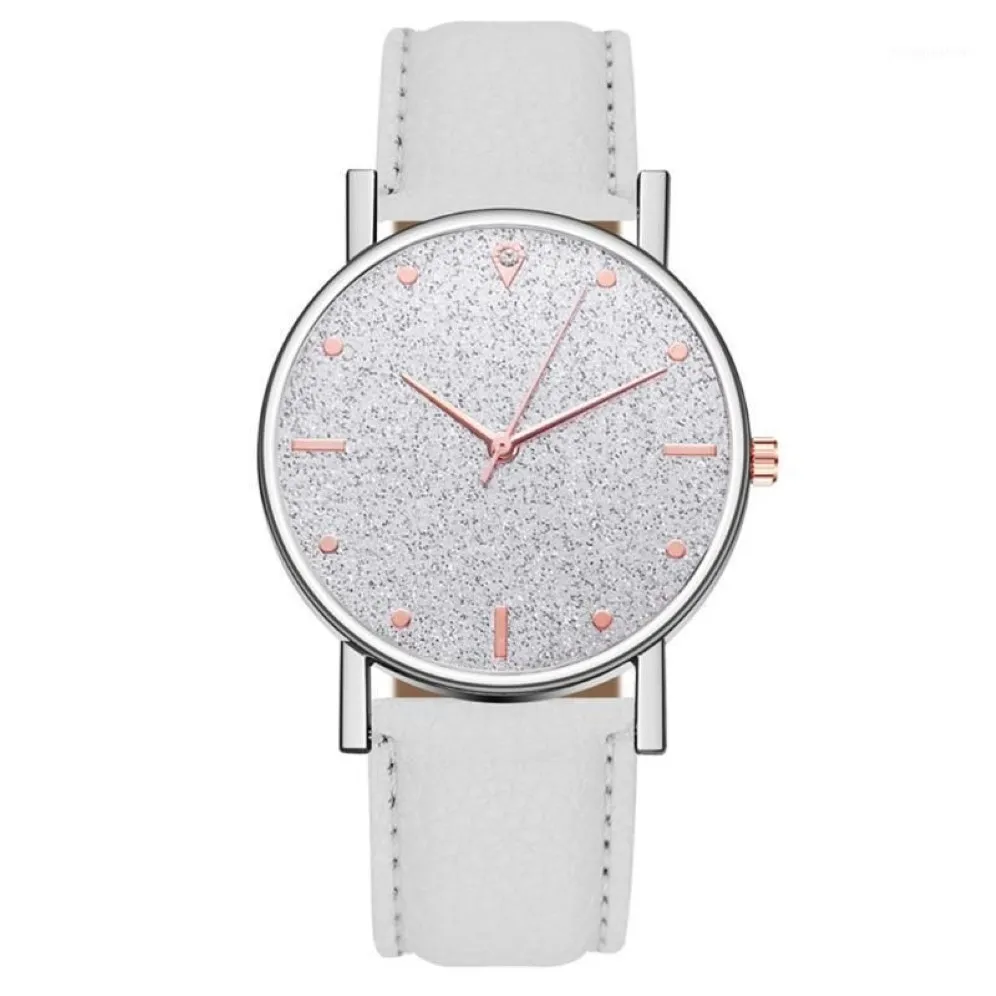 2020 Top Brand High Quality Rhinestones Womens Ladies Simple Watches Faux Leather Analog Quartz Wrist Watch Clock Saat Gift12733