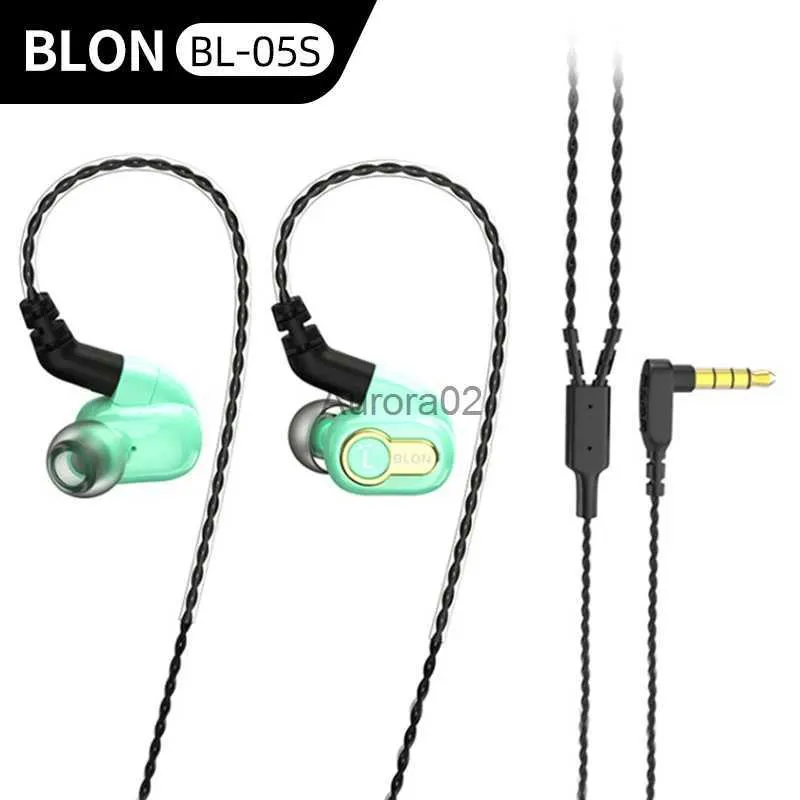 Mobiltelefon EARPHONES BLON BL-05S EARPHON 3RD GENERATION 10mm Uppgraderat kol Membran BL05S Dynamic Headset YQ240219