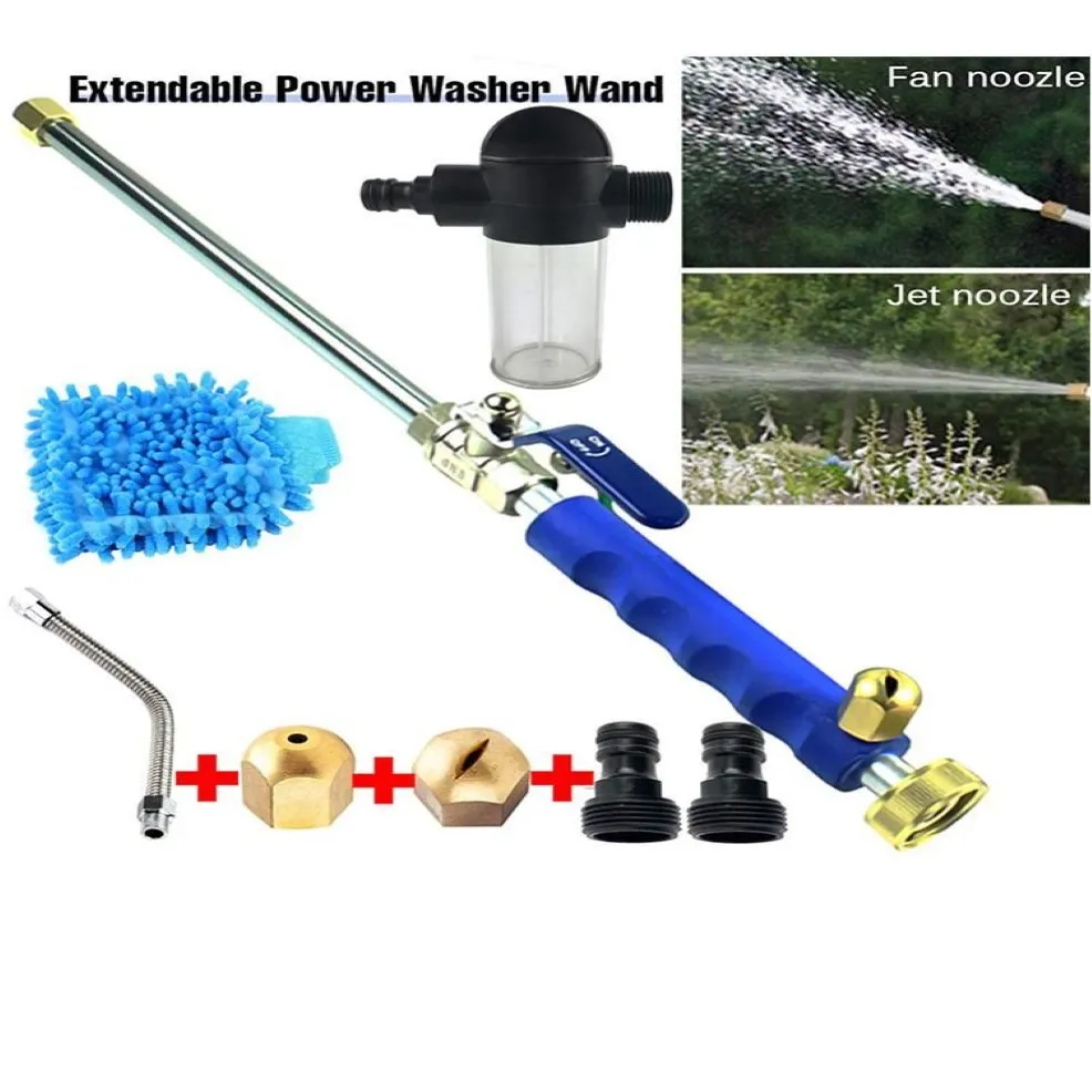 Watering Apparatuur Auto Hogedruk Waterpistool Jet Tuin Wasmachine Slang Wand Nozzle Sproeier Spray Sprinkler Schoonmaken Tool Accessori279N