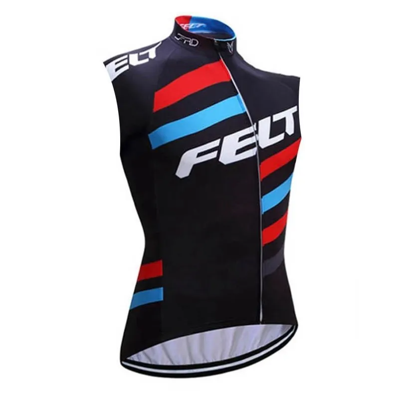 Equipe de feltro dos homens ciclismo camisa sem mangas mtb bicicleta topos colete corrida estrada esportes ao ar livre uniforme verão respirável camisas bicicleta ro228u