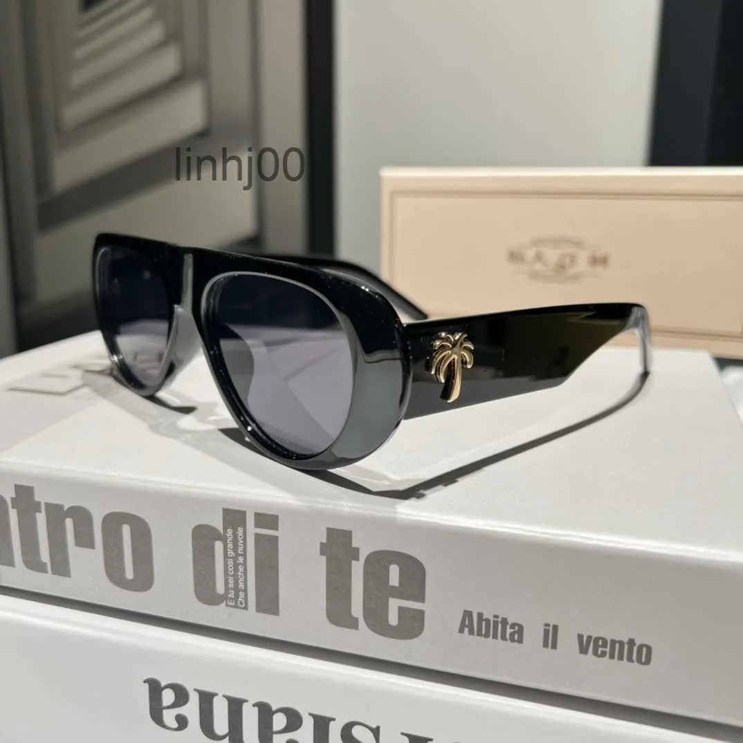 GuccSunglasses Pa8424 Palms Angel voor dames heren Designer Summer Shades Gepolariseerde brillen Groot frame Zwart Vintage oversized zonnebril van Maleo0sho