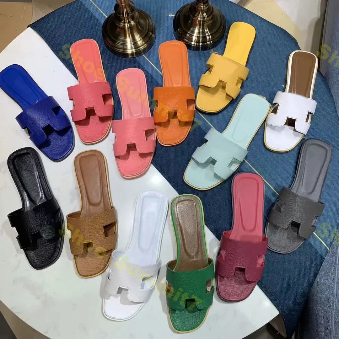 المصمم Oran Slippers New Oran Shippers 10A Women Diamond Women Clipper Flat Flip Flip Shoes Summer Outwear Beach Slippers Crocdile Slippers with Box