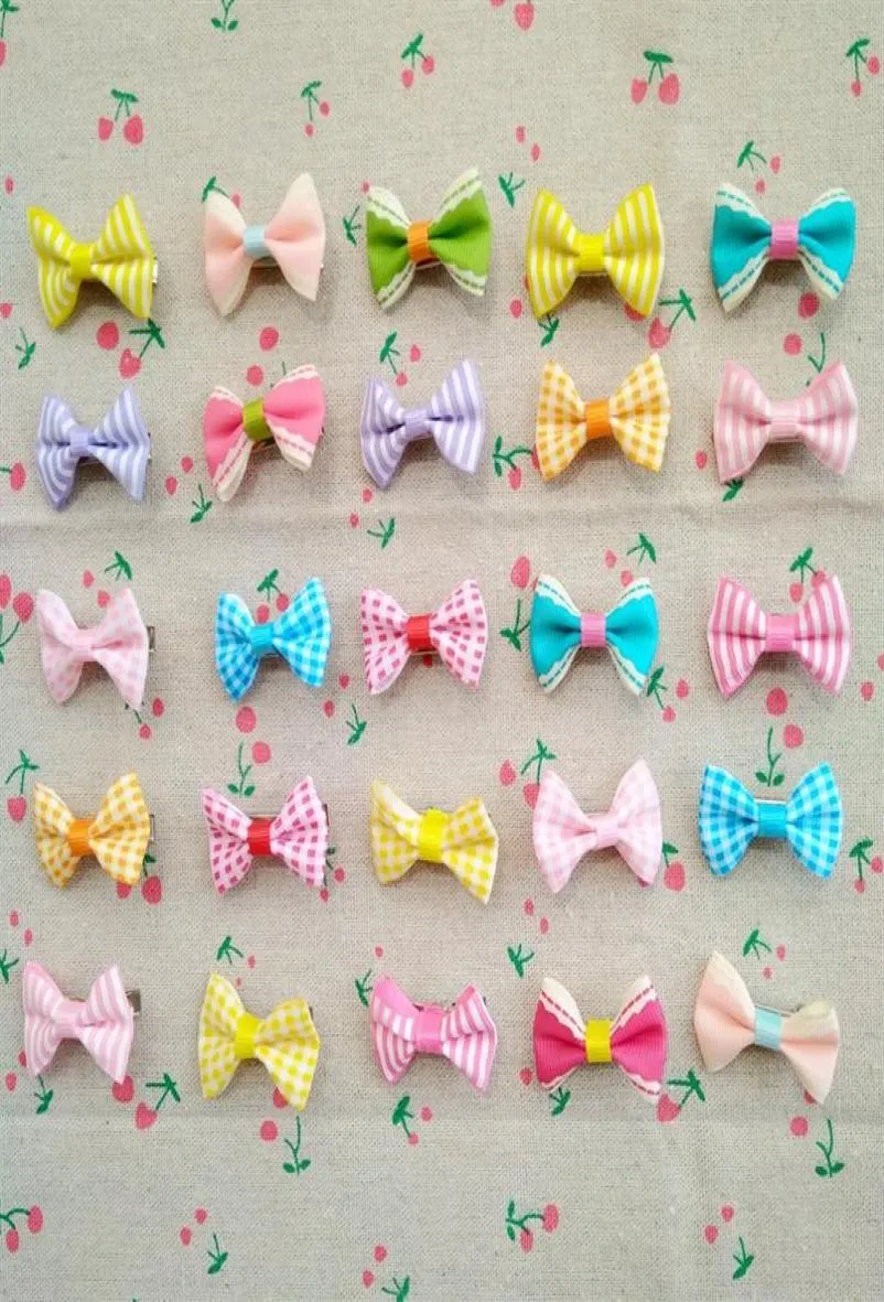 100st Lot 1 4inch Bows For Girls Grosgrain Ribbon Boutique Small Hair Bow Alligator Clips For Teens Kids Toddlers Children311v8938382