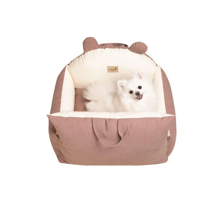 旅行ペットキャリアカーシートバッグソフトドッグカーケンネル猫ソファデタッチ可能な犬