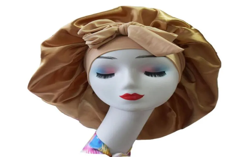 Women039s grands bandeaux de bonnet de nuit personnalisés en satin de haute qualité24766469953