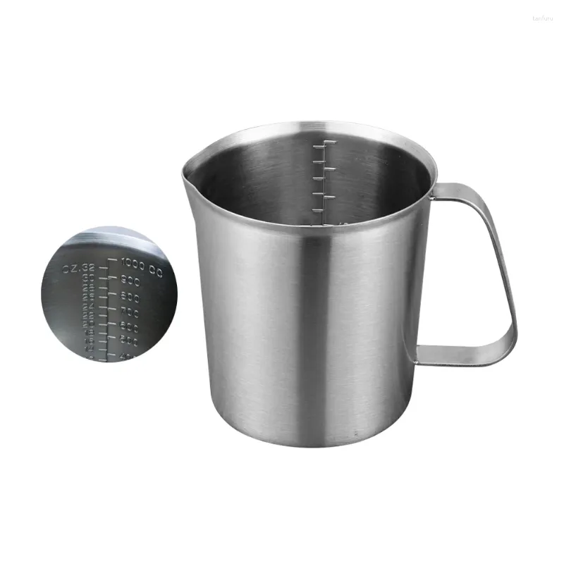 Outils de mesure, buse en acier inoxydable, conception pratique pour la maison, tasse de thé et de lait avec échelle de cuisson, grande capacité, café de cuisine épais